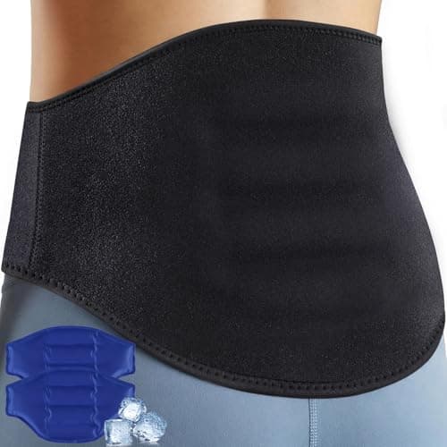 BlissWhisper Ice Pack for Back Pain Relief - 2 Reusable Gel Packs, Leak-Proof Back Ice Pack Wrap for Lower Back Pain, Sciatica, Herniated Disc, Coccyx Pain, with Adjustable Strap, Hot & Cold Therapy - Image 1