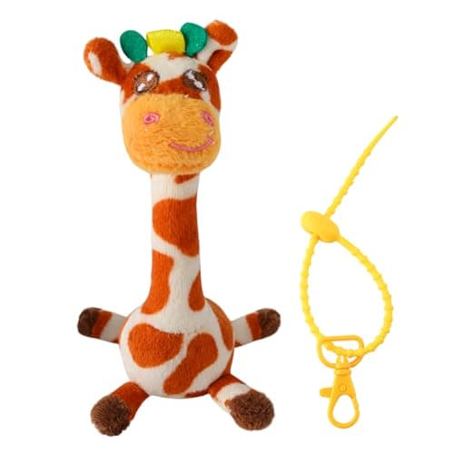 LLUKEME Cute Soft Giraffe Plush Keychain, 4.9 Inch Kawaii Stuffed Animal, Versatile Keychain Backpack Charm, Bag Decor Accessory, Adorable Gift for Kids Adults Birthday Easter Gift for Kids(Spots) - Image 1