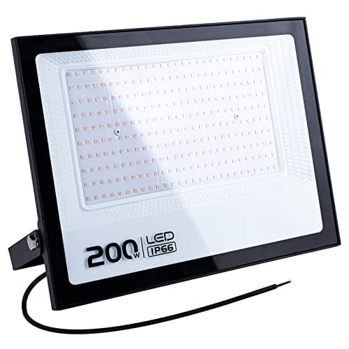 MIHEAL 1pack 200W LED Flood Light, Warm White 3000K, IP66 Waterproof Super Bright Work Light, 110V, Outdoor Floodlight for Yard, Garden, Garage, Lawn, Court - Image 1