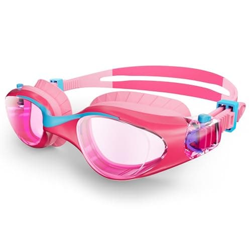 HIGAHY Kids Swim Goggles, Anti-Fog & UV Protection, Leakproof Swimming Goggles for Boys & Girls Ages 6–14 – Comfortable Fit, Wide Clear View, Adjustable Strap - Image 1
