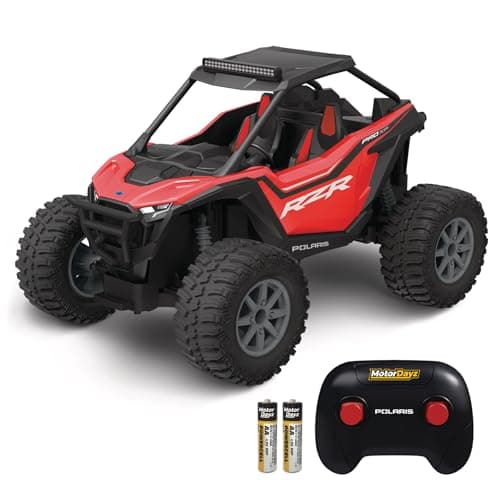 Motor Dayz Polaris RZR Remote Control UTV – 1:14 Scale 2WD RC Car, Officially Licensed Polaris RZR, Full-Function 2.4GHz Radio Control, USB Rechargeable, Ready to Run, Red - Image 1