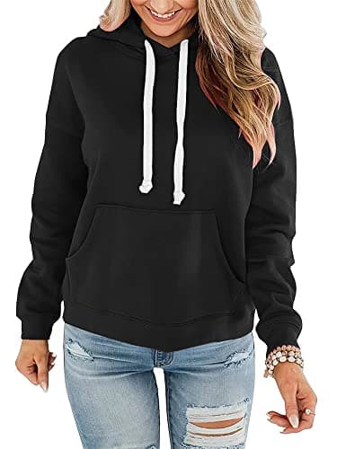 STOLKISS Women’s Casual Hoodies Lightweight Pullover Top Long Sleeve Loose Thin Sweatshirt Hoody Drawstring Design with Pocket - Image 1
