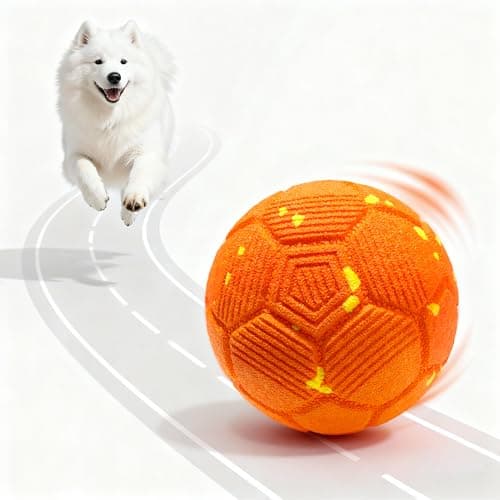 Patzoober Smart Interactive Dog Ball for Medium and Large Dogs, Auto-Rolling, Bouncing and Rotating with Chew-Resistant E-TPU Material, IP54 Waterproof (Orange) - Image 1