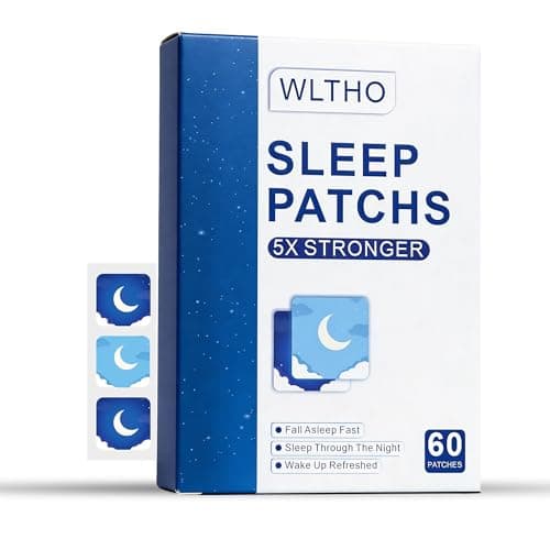 WLTHO 60ct Extra Strength Deep Sleep Patches for Adults - All Natural Sleep Patches Stickers with Valerian Root, Melatonin & Magnesium, 8-Hour Lasting, Non-GMO & Cruelty Free (Blue-60ct) - Image 1