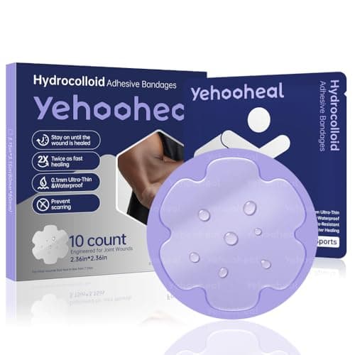 yehooheal Hydrocolloid Bandages Wound Dressing,Stays on for 7 Days 0.004inch Ultra-Thin Second Skin Waterproof Faster Healing,Less Scarring,HSA FSA for Outdoor First Aid - Image 1