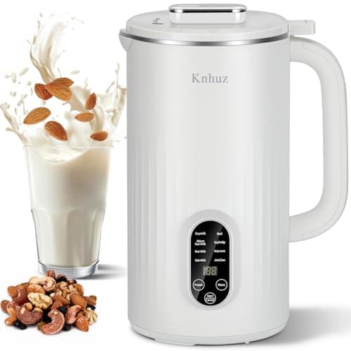 Kuhuz Nut Milk Maker,32oz Automatic Soy Milk Machine For Homemade Almond,Oat,Coconut Plant Based & Non-Dairy Beverages,12H Time Delay,Auto-Clean,Keep Warm,Cream White - Image 1