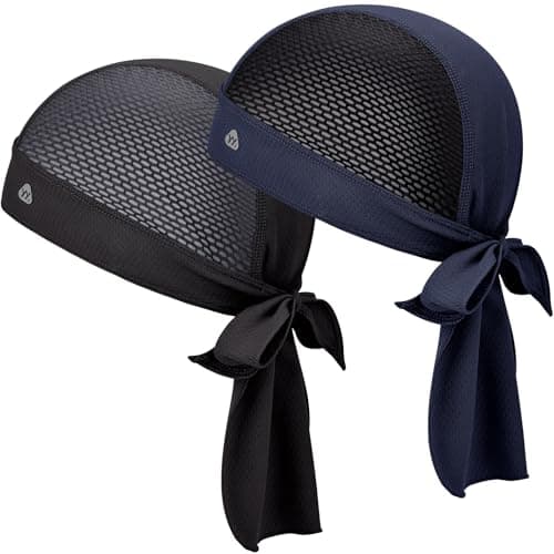 YANIKY Bandana Skull Cap with Neck Flap,Value Set Helmet Liner for Motorcycle Cycling Construction, Cooling Breathable Do Rag - Image 1