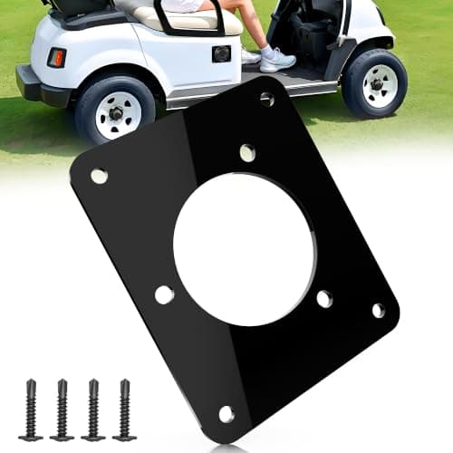 Golf Cart Charging Port Adapter 3 Holes, 110V AC 36V Adapter Plate Compatible with Noco GCP1 EZGO TXT EZ-GO Golf Cart Lithium Battery Conversion Install and On Board Charging - Image 1