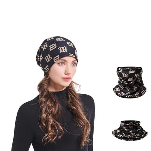 Lunukopi Women's Slouchy Winter Beanies Hat for Man's Scarf for Women Skull Cap - Image 1
