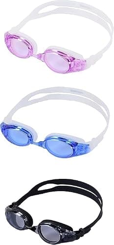 YUENREE 3 Pack Adult Swim Goggles for Men Women Teens Ages 8+ | No Leak Anti-Fog UV Protection | Easy Adjust Non-Slip Strap | with 3 Hard Travel Cases - Image 1
