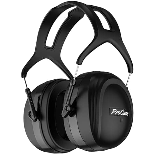 ProCase Extra Large SNR 37dB Noise Cancelling Headphones, NRR 30dB Hearing Protection Ear Muffs for Adults Noise Reduction, Wide Size Adjustment and Comfortable -Black - Image 1