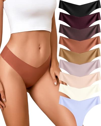 Take Talk Womens Underwear Seamless Thongs 9 Pack Sexy Panties No Show V-waisted Invisible Tangas Women's Clothing - Image 1