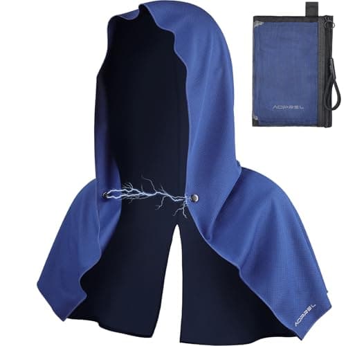 AOPREL Cooling Hoodie Towel Magnetic Lock Towels for Neck and Face UV Protection, Moisture-Wicking for Camping Gym and Yoga - Image 1