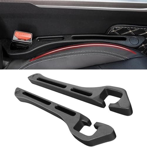 JCL Car Seat Gap Filler 2 Pack, Soft Multifunctional Gap Filler for Car Seat Gap Filler Organizer, Universal Car Gap Seat Filler Fits Car Truck SUV to Fill The Gap Between Seat and Console - Image 1