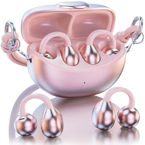 WUYUEGE Upgraded Clip-On Earbuds Comfortable Fit,Open Ear Buds Bluetooth 6.0 Wireless Headphones for Women, Lightweight for Small Ears,Stable Connection for Work, Sports, Glasses Friendly & Gift - Image 1