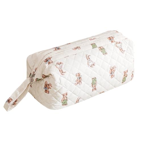 YATFRIK Quilted Hair Tools Travel Organizer Bag, Portable Carrying Case for Hair Dryer & Styling Tools, Cute Travel Hairdryer Bag for Women - Image 1