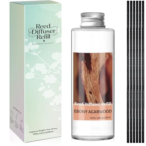 SCENTORINI Reed Diffuser Oil Refill, Ebony Agarwood Essential Oil 6.76 Fl Oz, Natural Long Lasting Summer Home Fragrance Oil for Bedroom Bathroom Office Spa Decor - Image 1