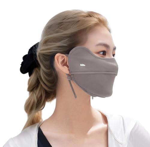 BENEUNDER UV Sun Protection Face Cover/Neck Gaiter Scarf UPF50+ Breathable Cooling for Summer Outdoor Activities Reusable, Dark Gray for Face - Image 1