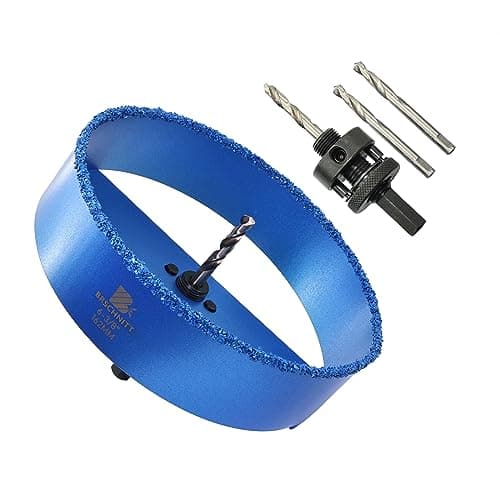 Recessed Light Carbide Grit Hole Saw 6-3/8" - BRSCHNITT Fast Cutting in Wood, MDF Drywall, Lath & Plaster, Hardi Board. - Image 1