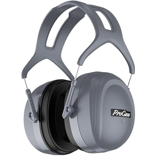 ProCase Extra Large SNR 37dB Noise Cancelling Headphones, NRR 30dB Hearing Protection Ear Muffs for Adults Noise Reduction, Wide Size Adjustment and Comfortable -Grey - Image 1