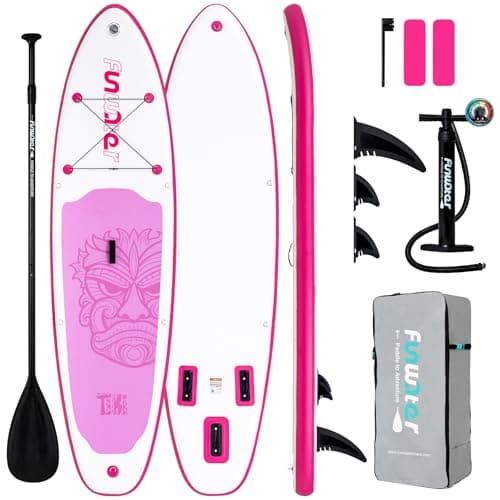 FunWater SUP Inflatable Stand Up Paddle Board 10'6×33"×6" Ultra-Light Inflatable Paddleboard with ISUP Accessories,Fins,Adjustable Paddle, Pump,Backpack - Image 1
