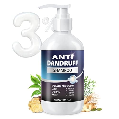 Jorceray Anti Dandruff Shampoo for Men with 3% Salicylic Acid – Deep Clean & Soothing Scalp Refresh for Oily & Itchy Scalp, Sulfate Free with Tea Tree & Menthol, 10.14 fl oz