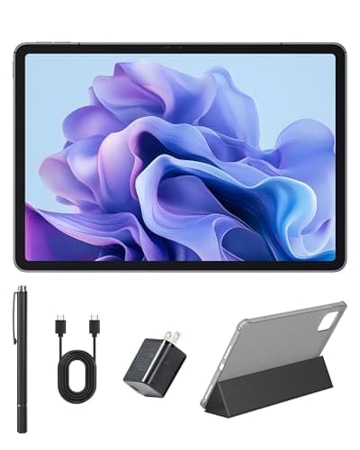 Ulefone Tab A12 Pro Tablet, 12.2" 2.4K 90Hz Large Android 16 Tablet, Widevine L1, 16GB RAM 128GB ROM, 2TB Expandable, 9000mAh Battery, Quad Speakers, 4G LTE WiFi 5, Stylus & Cover, Space Gray