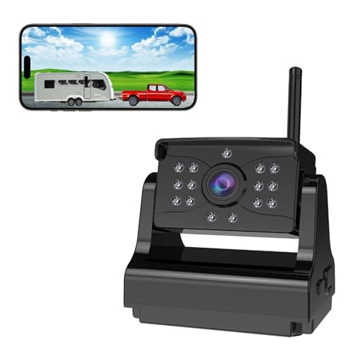 Wireless Backup Camera,Ultra Strong WiFi Signal Clear Picture Magnetic Rechargeable Rear View Reverse Back up Camera for Hitch Tow Gooseneck Travel Boat Horse 5th Wheel Trailer Truck Camper Pickup RV - Image 1