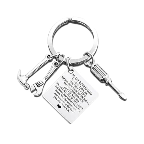 Personalized Father's Day Gifts for Dad Stepdad,Funny Dad Keychain from Daughter/Wife,Cool Keychain for Men,Dad Birthday Gifts - Image 1