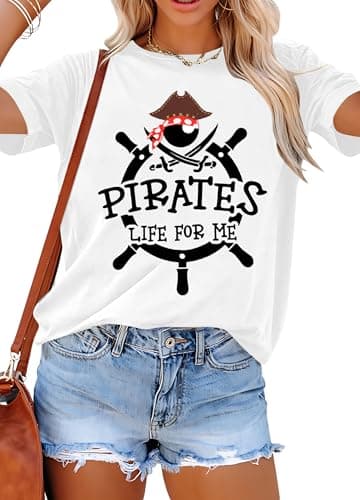 Pirate Family Matching Shirts - Pirates Life for Me Funny Graphic Shirt Family Matching Outfits Cruise Vacation Tees White - Image 1