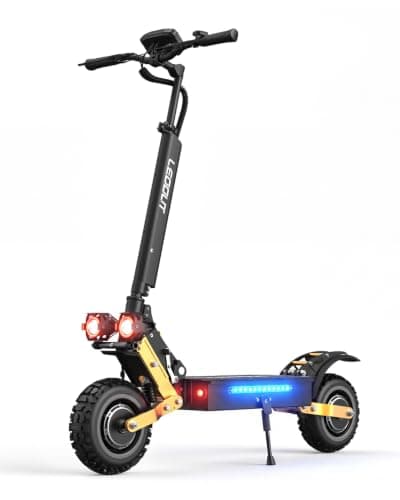 LEOOUT T85 6000W Dual Motor Electric Scooter for Adults, 53 MPH High Performance Off-Road E Scooter with Seat, Up to 59 Miles Long Range, 11” All-Terrain Tires, Hydraulic Disc Brakes