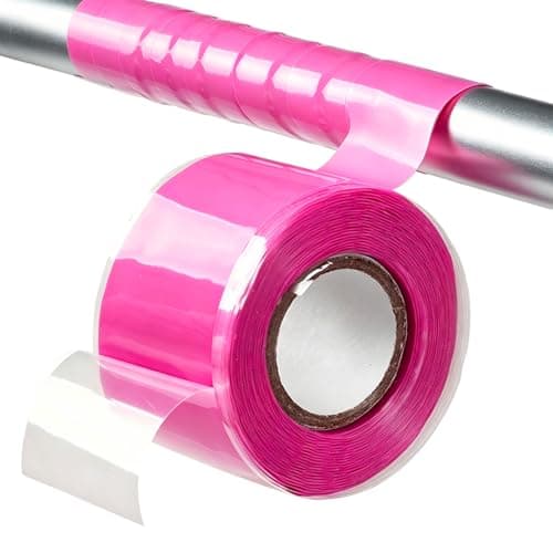 Strgenie Kayak Paddle Grip Tape Silicone Grip Tape Pink 12ft Rubber Grip Tape Wrap for Pull Up Bar, Handles - Image 1