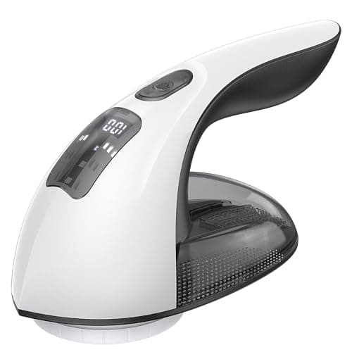Rechargeable Fabric Shaver and Lint Remover, 3-Speed Adjustable Sweater Shaver with 6-Leaf Replaceable Stainless Steel Blades, 2.6Inch Large Mesh, Removable Bin for Clothes Fuzz, Lint, Pills, Bobbles