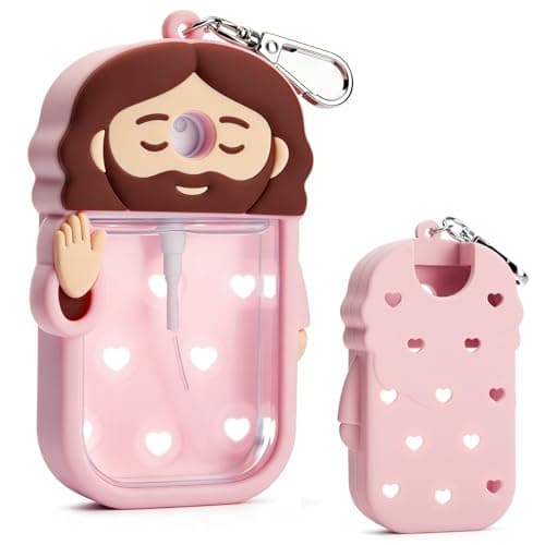 Cornholepyㅤ Silicone Case for Touchland Hand Sanitizer Spray with Keychain, Protective Case Compatible with Power Mist or Glow Mist 1 FL OZ/30ML for Touchland