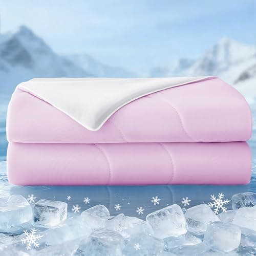 Exclusivo Mezcla Cooling Comforters Queen Size Lilac, Lightweight Summer Blanket for Hot Sleepers, Soft Breathable Cool Bedding Duvet for Night Sweats, 90"x90" - Image 1
