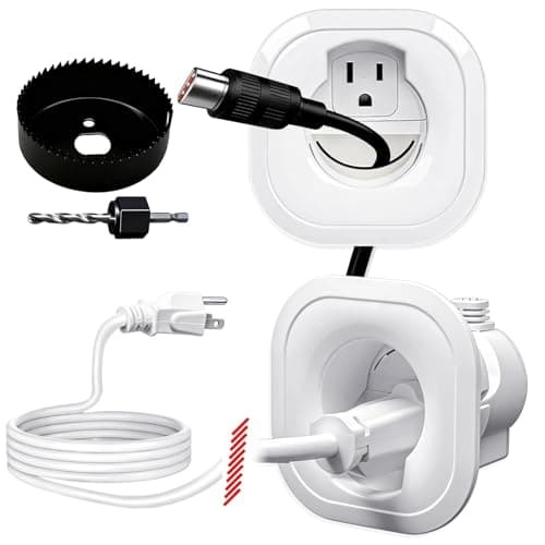 Naerza in wall Cable Management kit W/Hole Saw & Drill Template Power & Low Voltage Wire Cable Management Box Safe Fire-Resistanttv Cable Hider wall kit for Wall Mounted TV Home Theater - Image 1