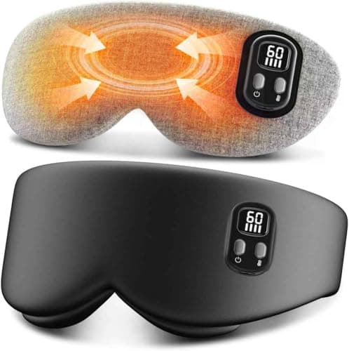 Anydance Heated Eye Mask - Cordless Eye Mask for Dry Eyes, Eye Relief, Improved Sleep, Timed Shutdown, 4 Temperature, Washable Eye Heating Pad for Travel, Fathers Day Dad Gifts - Black - Image 1