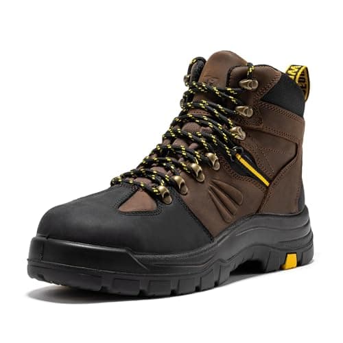 ROCKROOSTER Marfa Composite Toe 6-Inch Ankle Support Waterproof Work Boots for Men, EH Rated Safety Lace Up Boots CP211-09.5 - Image 1