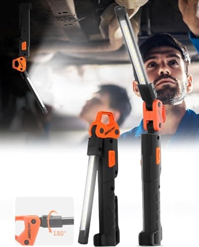 Anylight Led Work Light,400LM Foldable Mechanic Light, Rechargeable Flashlight with 5 Modes, 230° Rotate and Hook Magnetic Light for Car Repair, Camping, Grill(1 Pack Upgrade) - Image 1