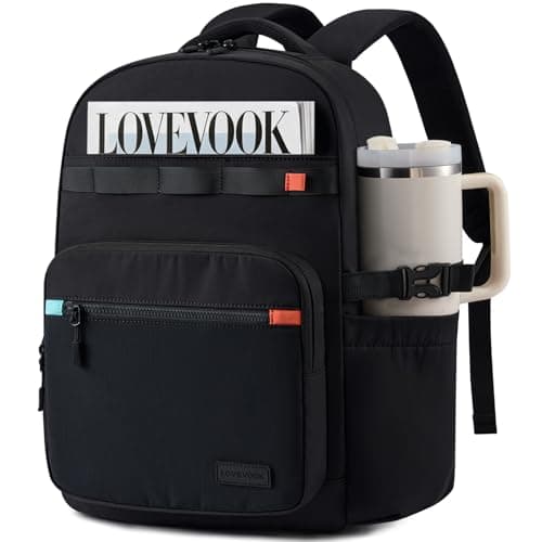 LOVEVOOK Laptop Backpack for Women with 40oz Tumbler Holder, Lightweight School Backpack Fits 15.6 Inch Laptop, Cute College Backpack for Work, Travel & Daily Commute - Image 1