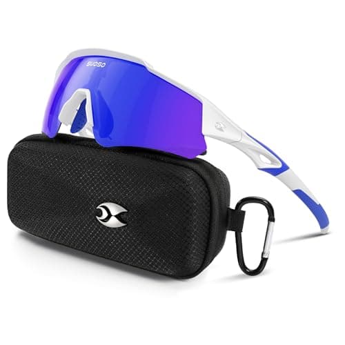suoso Sports Cycling Sunglasses for Men: Lightweight UV Protection Polarized Sun Glasses for Youth Baseball Softball Running - Image 1