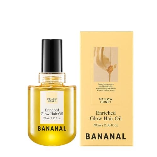 BANANAL Enriched Korean Bonding Hair Oil & Serum for Glow & Shine, Hair Perfume with Rice Water Protein, Silk & Beeswax, Lightweight Frizz Care, Mellow Honey, 70ml / 2.36 fl oz - Image 1