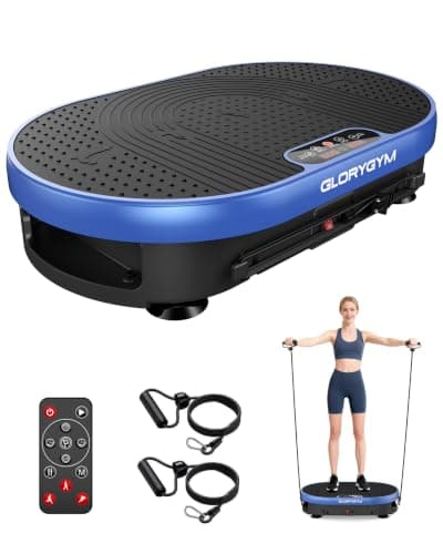 Vibration Plate Exercise Machine for Body Shaker Machine & Weight Loss, Shake Plate with Resistance Bands, 120 Speed Levels, Remote Control, Full Body Workout, Compact Home Gym Equipment - Image 1