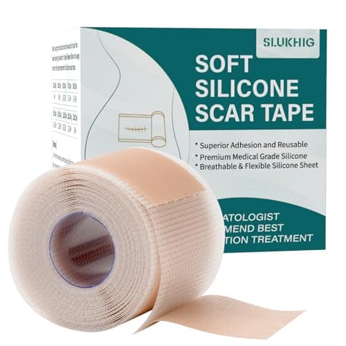 Silicone Scar Sheets (1.6"x 79" Roll-2M), Silicone Scar Tape for Scar Removal Treatment, Reusable Silicone Scar Strips for C-Section, Keloid, Burn, Acne, Surgical Scars - Image 1