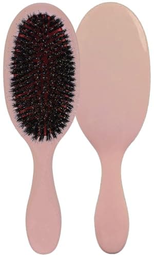 Boar Bristle Detangling Hair Brush for Curly Fine Tangled Hair, Anti-frizz Paddle Detangler Brush Boar Nylon Mixed Bristle Styling Hairbrush for Women Men, Less Pulling and Hair Breakage - Image 1