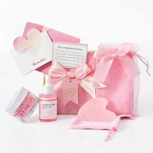 Facial Skincare Ritual Set – Hyaluronic Acid & Niacinamide Serum with Collagen Face Cream, Gua Sha Tool & Spa Headband – 4-Step Hydrating & Skin Care Routine Kit for Glowing Skin & Self Care