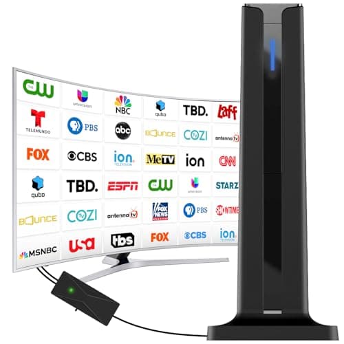 Digital TV Antenna for Smart TV Indoor,2026 TV Antenna with 3M Stick Base, 360°&Long Range Reception HDTV Antenna for Local Channels, Easy Installation Antennas for TVs Without Cable (7.0 in) - Image 1