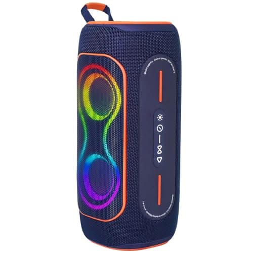 Musibaby 80W Bluetooth Speaker, Loud Portable Wireless Speaker with Deep Bass, Waterproof Outdoor Speaker with RGB Lights for Camping, Beach & Party, 24H Playtime, BT5.3, Dual Pairing - Image 1