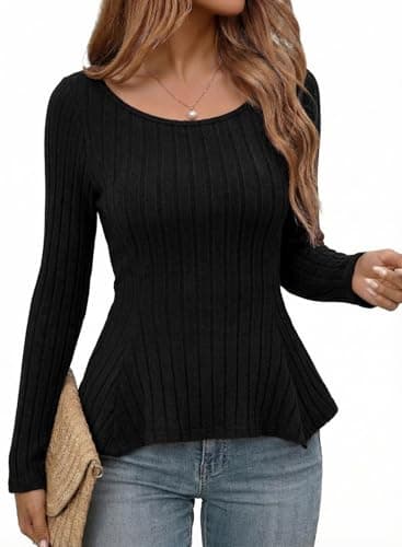 Dokotoo Tops for Women Trendy 2026 Dressy Casual Sexy V Neck Loose Fit Long Sleeve Embroidered Lace Eyelet Blouses Green T Shirts Business Outfits Ladies Tops for Work Large - Image 1