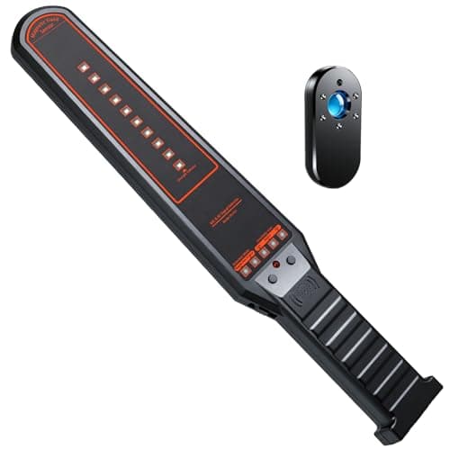 Hidden Camera Detector & GPS Tracker Finder – RF Signal Scanner with Magnetic Field Detection, Infrared Camera Lens Finder, Stranger Intrusion Alarm, Portable Anti Spy Device for Home, Hotel & Travel